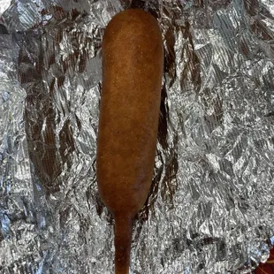 A  happy camper corn dog&apos;s back