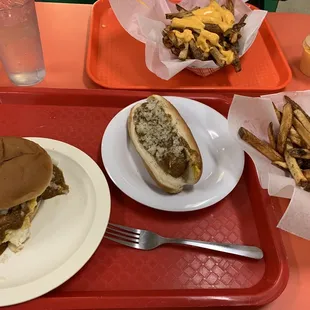 Cheese Fries !!   Sundowner  Original Coney Island Hot Dog