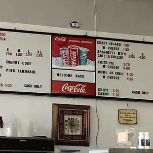 The menu