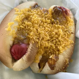 Chili cheese Coney Island with Cheese