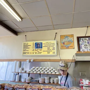 Order area and menu board