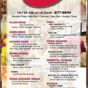 The new menu will be coming soon.