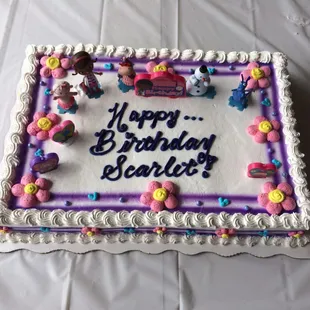 a birthday cake for a little girl