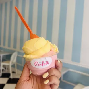 Passion fruit (top) &amp; watermelon (bottom)