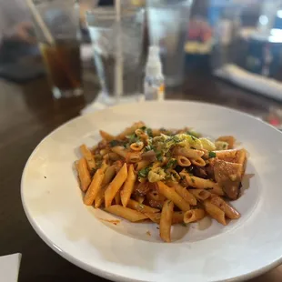 a plate of pasta
