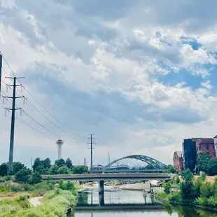 Platte River and highlands bridge in the rear