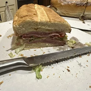 Italian Hoagie for meat size
