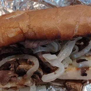 Steak hoagie. ( too much butter on the bun)  :(