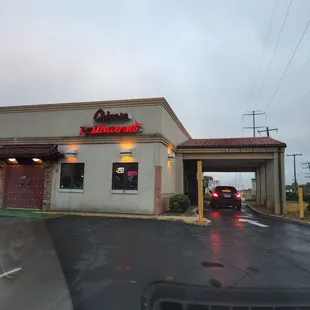 the front of the restaurant