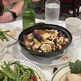 75. Chicken, Salty Fish and Tofu Clay Pot