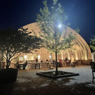 Covered patio of the restaurant