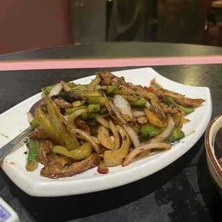 509. Sauteed Pig's Intestine with Pickled Vegetable Plate