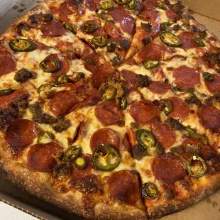 Meatball, jalapeños, pepperoni