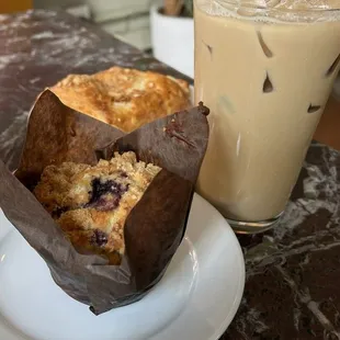Blueberry muffin vanilla tahini latte ham and cheese croissant