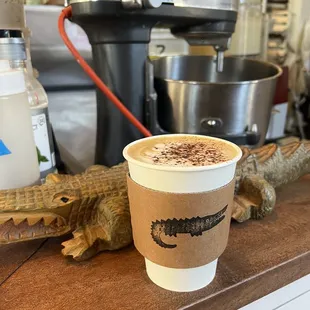 Red bean and rice latte