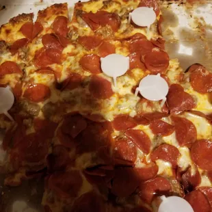 Football pizza it was cold the crust was a little hard and overpriced
