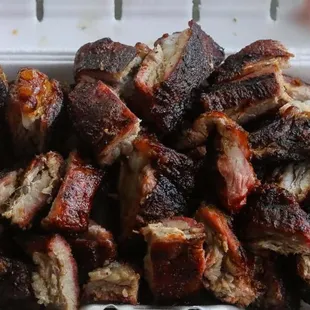 What rib tips SHOULD look like without sauce!!