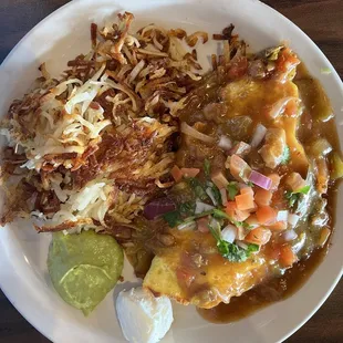 Omelette + skillet hash