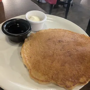 Pancake that came with my breakfast meat skillet