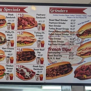 Daily Specials part two and Grinders