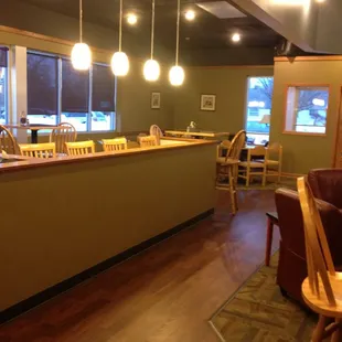 a view of the dining area