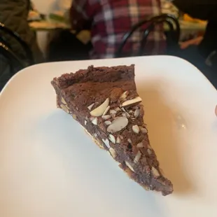 a slice of chocolate cake on a plate