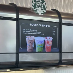 New spring drink menu