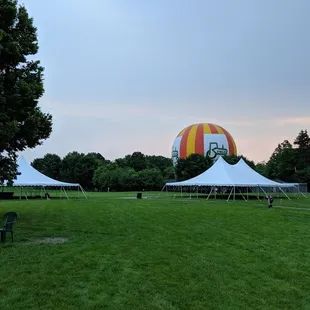 Tents and chairs for rent.