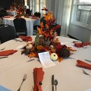 Table Linens provided by Conner Prairie