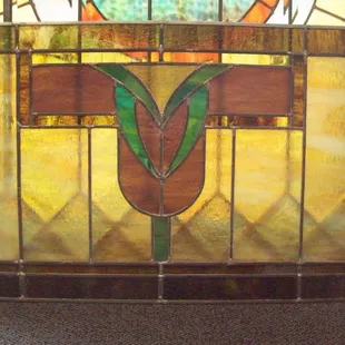 Art Deco leaded glass window