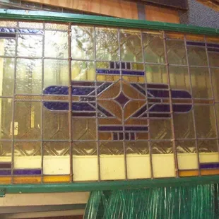 Art Deco stained glass window.