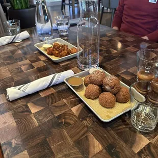 Donuts and crab hush puppies- two shareables that you shouldn't miss!