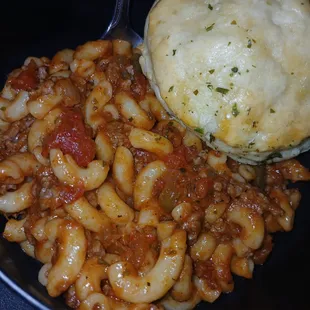 Goulash and Garlic Butter Homemade Biscuits