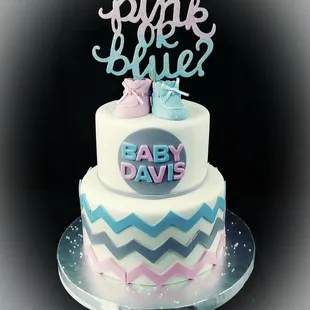 Gender reveal cake
