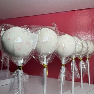 a row of lollipops