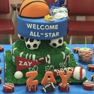 All sports birthday cake