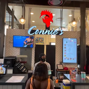 customers at the counter