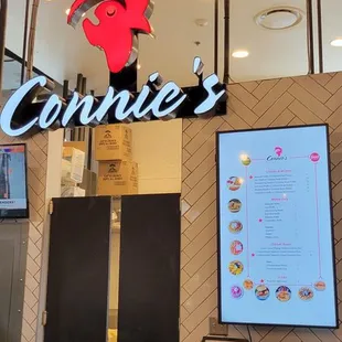 the front of the restaurant