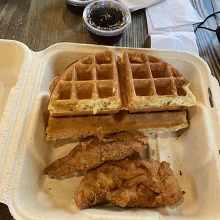 Connies Buttermilk Waffle with Chicken Breast Tenders
