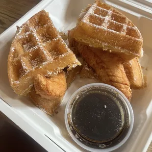 Chicken and Waffle Sandwich