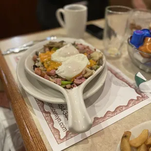 a plate of food on a table