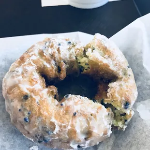 Famous blueberry donuts
