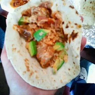 Carryout every Friday three color plate spicy pork.