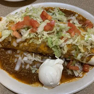 Chile Verde con Guacamole Burrito