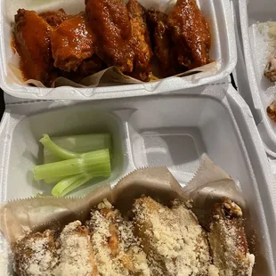 Hot Wings 10 Pcs taste wired not very Buffalo not good. Parmesan Wings 10 Pcs dry taste like kaft Parmesan not good.