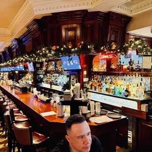 a man sitting at the bar