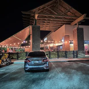 a car parked in a parking lot