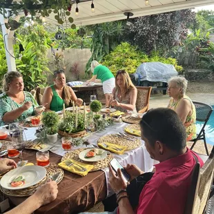 The birthday girl enjoying her food