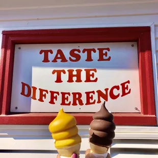 butterscotch &amp; chocolate dipped vanilla soft serve cones ($2.55)