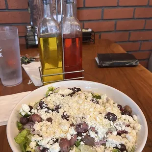 Large Greek salad. Look at all that delicious feta!!